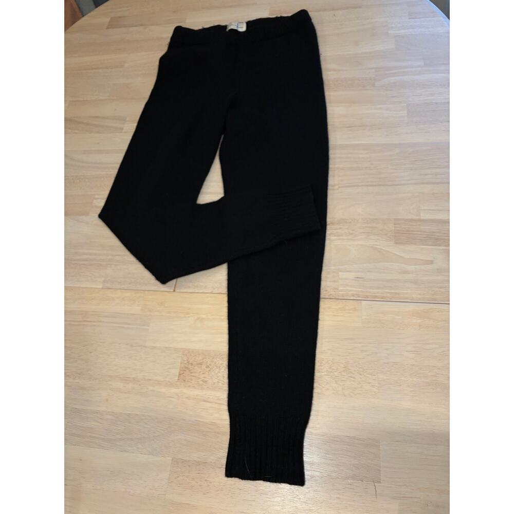 Hillary Rohde Black Cashmere Knit Leggings Cuffed Ankle Vintage Minimalist - Picture 5 of 9